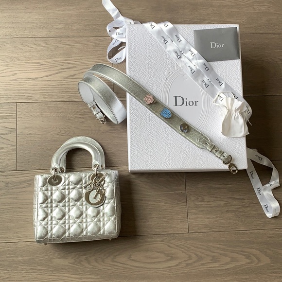 Small Lady DIOR bag silver full set - Picture 1 of 13